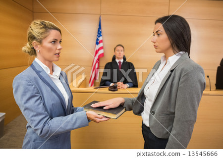 Witness taking an oath Witness taking an oath 13545666