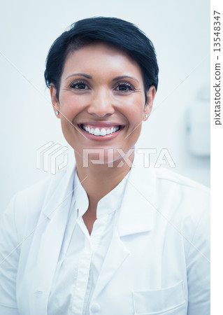Confident female dentist smiling 13548347