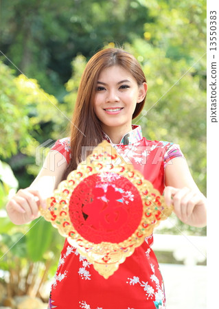 Chinese New Year Sign FOCUS ON FACE 13550383