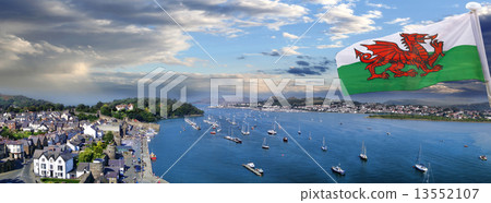 Coast of Wales with Conwy bay in United Kingdom Coast of Wales with Conwy bay in United Kingdom 13552107