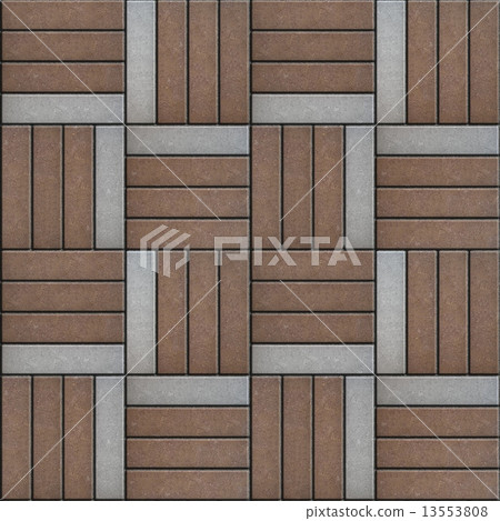 Gray and Brown Pavement Rectangles. Seamless Texture. 13553808