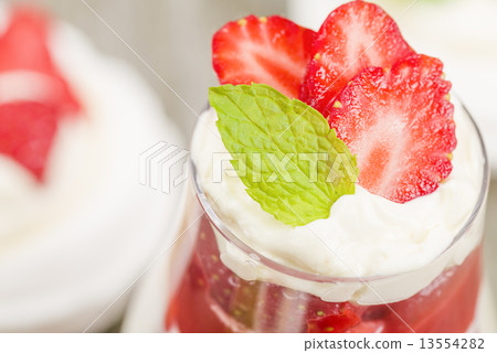 Eton Mess - Strawberries with whipped cream and meringue. Eton Mess - Strawberries with whipped cream and meringue. 13554282