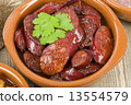 Chorizo al Vino (Spicy sausage cooked in red wine). Tapas.  13554579