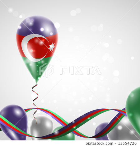 Azerbaijani flag on balloon 13554726