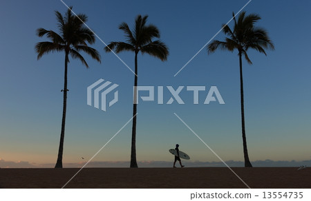Morning of Waikiki Beach Morning of Waikiki Beach 13554735
