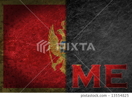 Old rusty metal sign with a flag and country abbreviation Old rusty metal sign with a flag and country abbreviation 13554825