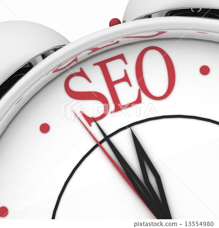 Time for seo concept clock closeup on white background with red word Time for seo concept clock closeup on white background with red word 13554980