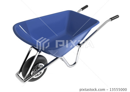 Garden wheelbarrow isolated on white 13555000