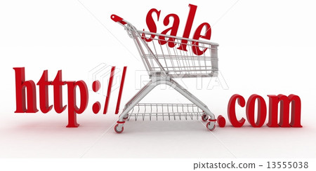 Concept of shopping on the web sites of commercial 13555038