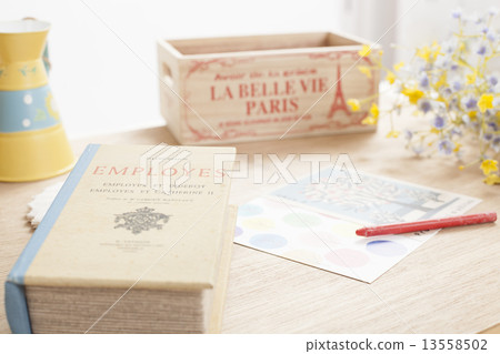 Various miscellaneous goods on the table 13558502