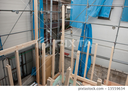 The upper building of wooden houses The upper building of wooden houses 13559634