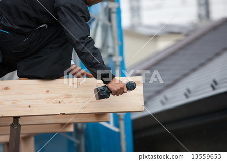 The upper building of wooden houses The upper building of wooden houses 13559653
