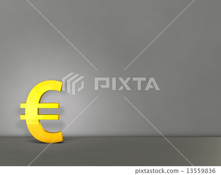 代表歐元的抽象3DCG 13559836