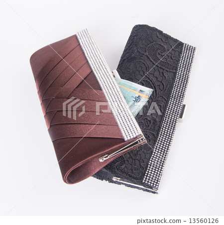 wallet. woman wallet with money on a background 13560126