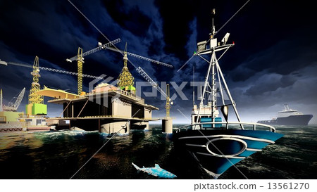 Oil rig  platform 13561270