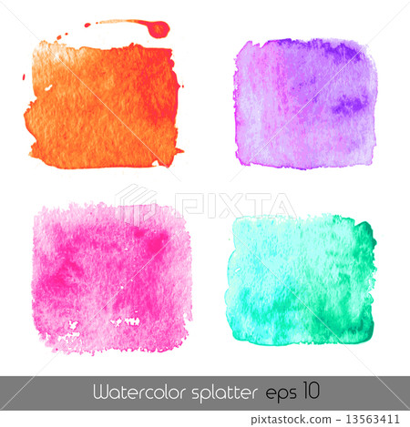 Watercolor splatters. Vector 13563411