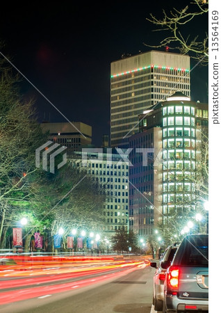 providence rhode island city streets at night 13564169