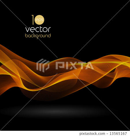 Shiny color waves over dark vector backgrounds 13565167
