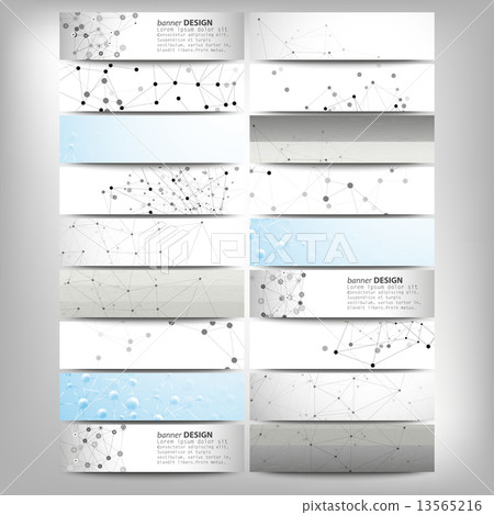 Big banners set, science backgrounds, molecule and communication backgrounds. Conceptual vector desi Big banners set, science backgrounds, molecule and communication backgrounds. Conceptual vector desi 13565216