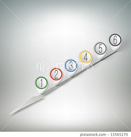 Arrow with pointer marks. Infographic for business design and website template 13565270