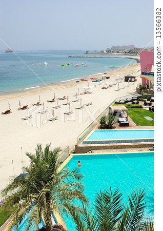 Recreation area of luxury hotel, Fujeirah, UAE 13566382