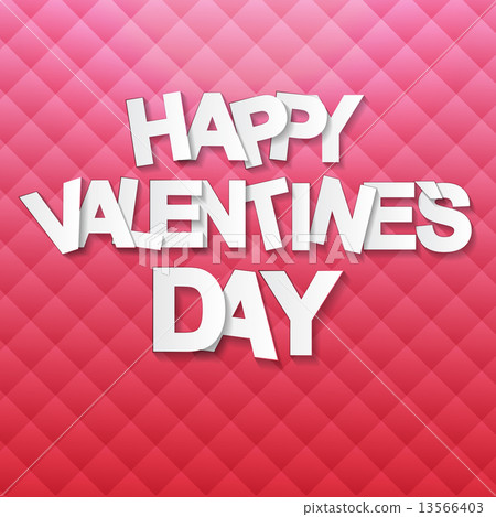 Happy Valentines Day Card. Vector Illustration 13566403