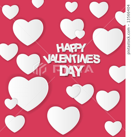 Happy Valentines Day Card. Vector Illustration Happy Valentines Day Card. Vector Illustration 13566404
