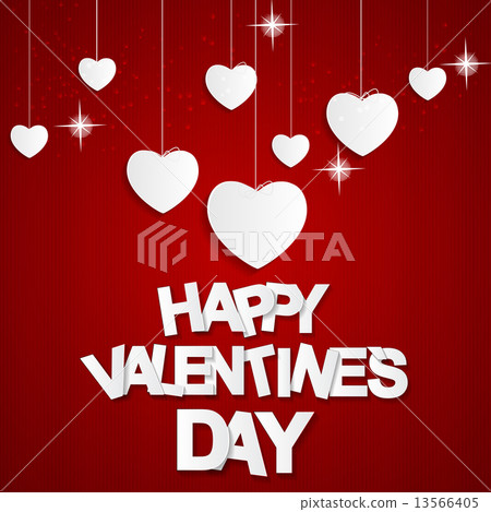 Happy Valentines Day Card. Vector Illustration Happy Valentines Day Card. Vector Illustration 13566405