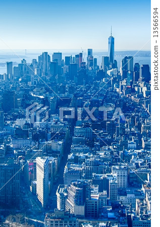 new york city manhattan skyline aerial 13566594