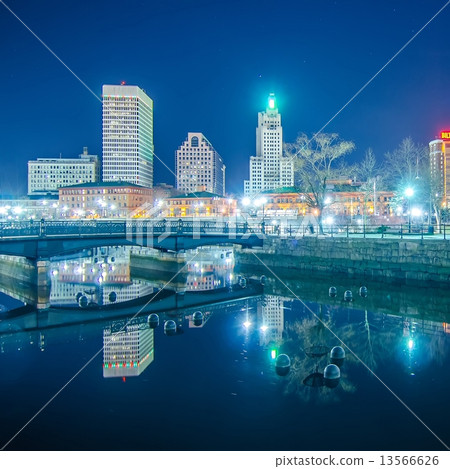 providence Rhode Island from the far side of the waterfront 13566626
