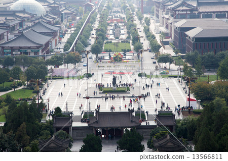 View of the city of Xian (Sian, Xi'an), Shaanxi province, China 13566811