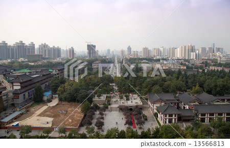View of the city of Xian (Sian, Xi'an), Shaanxi province, China 13566813