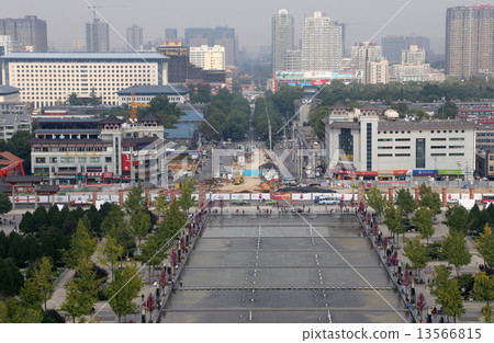 View of the city of Xian (Sian, Xi'an), Shaanxi province, China 13566815