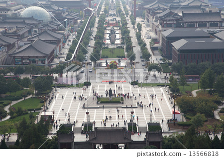 View of the city of Xian (Sian, Xi'an), Shaanxi province, China 13566818