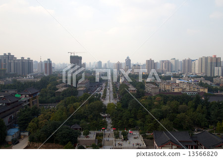 View of the city of Xian (Sian, Xi'an), Shaanxi province, China 13566820