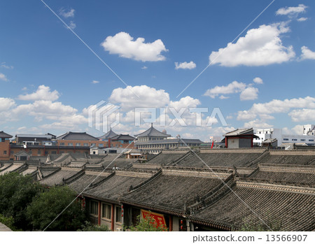 View of the city of Xian (Sian, Xi'an), Shaanxi province, China View of the city of Xian (Sian, Xi'an), Shaanxi province, China 13566907