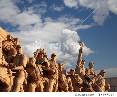 Revolutionary statues at Tiananmen Square in Beijing, China Revolutionary statues at Tiananmen Square in Beijing, China 13566952