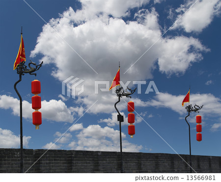 Fortifications of Xian (Sian, Xi'an) , China 13566981