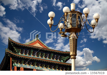 Zhengyangmen Gate (Qianmen). This famous gate is located at the south of Tiananmen Square in Beijing Zhengyangmen Gate (Qianmen). This famous gate is located at the south of Tiananmen Square in Beijing 13567019