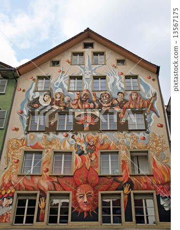 Fairy mural painting, Lucerne, Switzerland 13567175