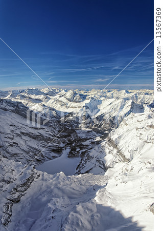 Alpine winter aerial landscape 13567369
