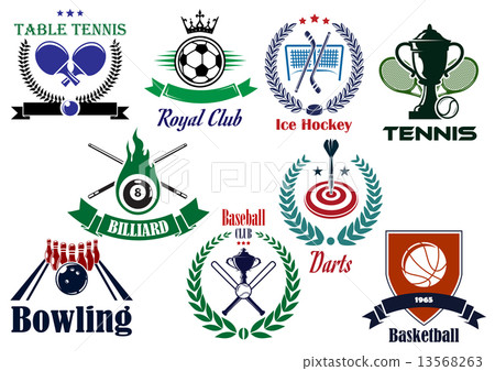 Competitive team sports heraldic emblems and logo Competitive team sports heraldic emblems and logo 13568263