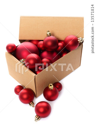 Red Christmas balls 13571814