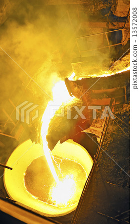 pouring molten steel 13572008