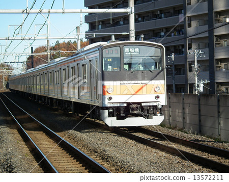 Musashino line 205 series Higashi Matsudo station Musashino line 205 series Higashi Matsudo station 13572211