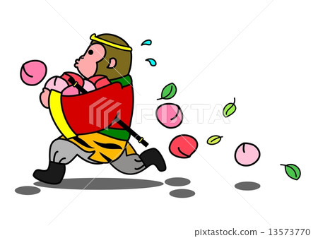 Son Goku who steals the peach and runs away 13573770