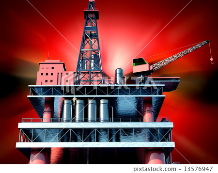 Oil rig  platform 13576947