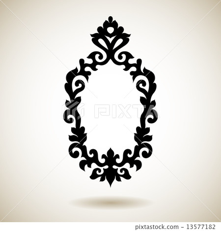 Tribal reflected black tattooed frame 13577182
