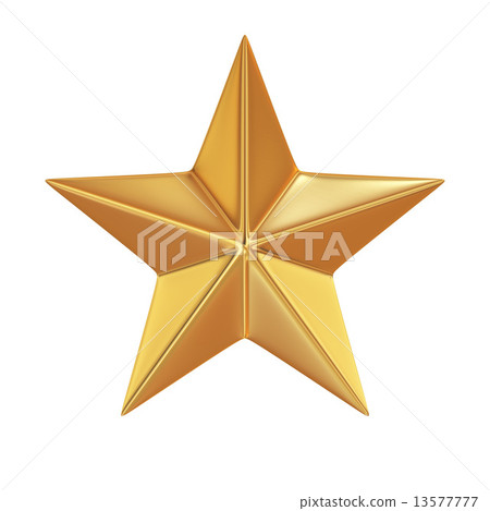 Golden star isolated on white background - Stock Illustration [13577777 ...