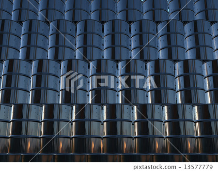 Black oil barrels wall Black oil barrels wall 13577779